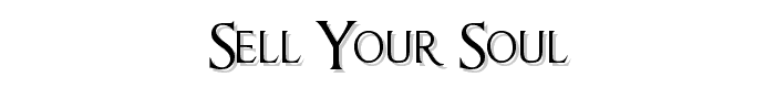 Sell Your Soul font
